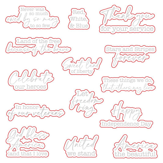 Because Of The Brave - Honey Cuts - Coordinating Dies - Honey Bee Stamps