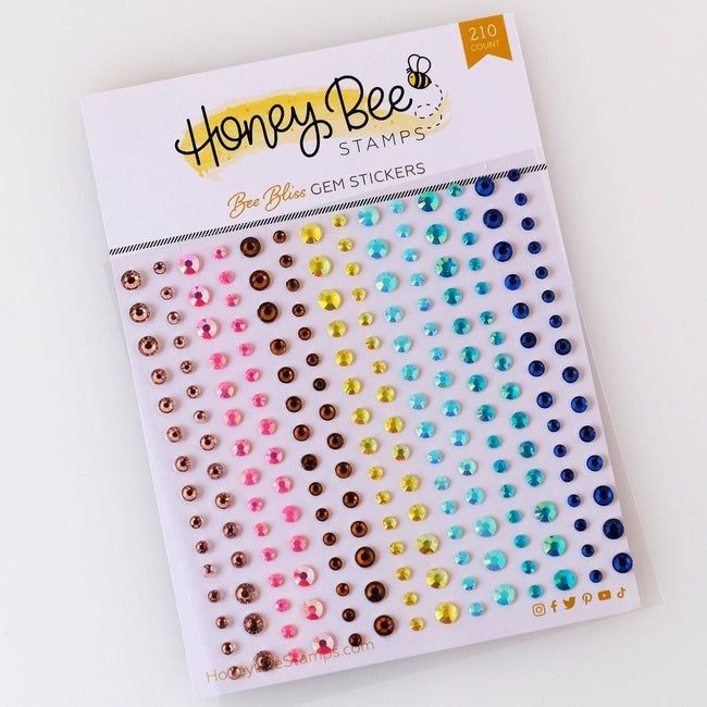 Bee Bliss Gem Stickers - 210 Count - Honey Bee Stamps