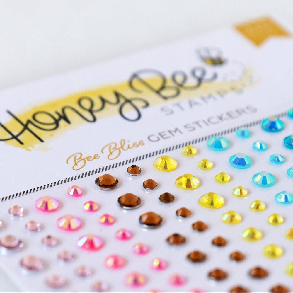 Bee Bliss Gem Stickers - 210 Count - Honey Bee Stamps