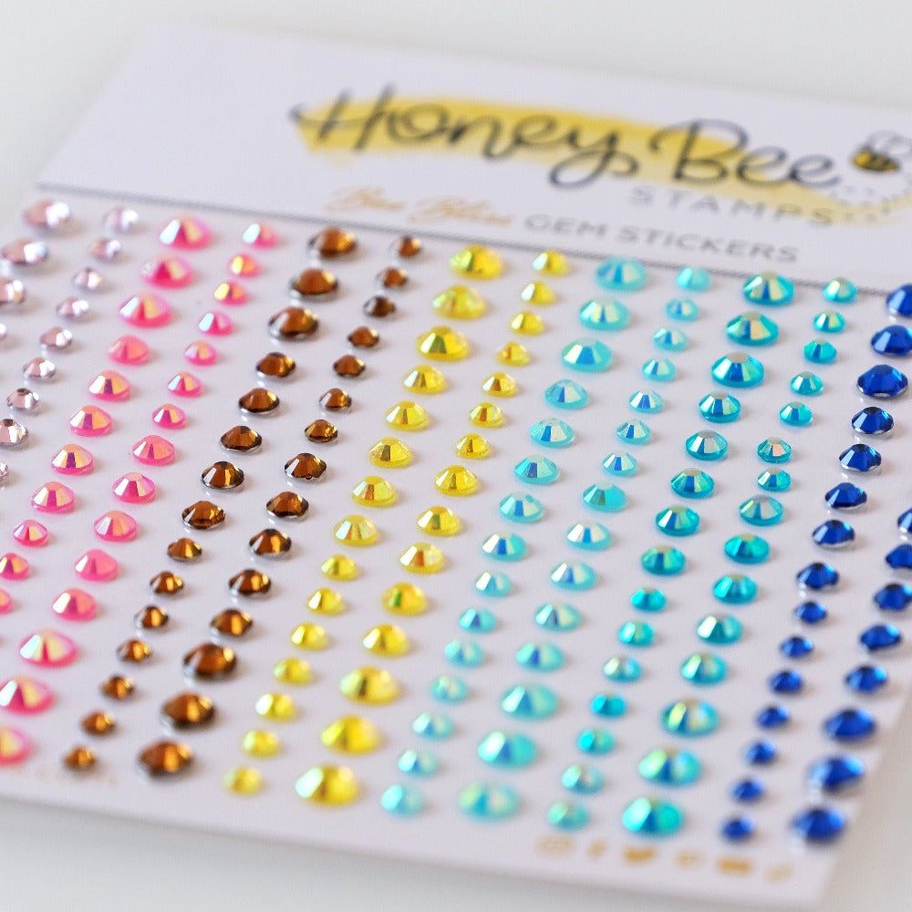 Bee Bliss Gem Stickers - 210 Count - Honey Bee Stamps