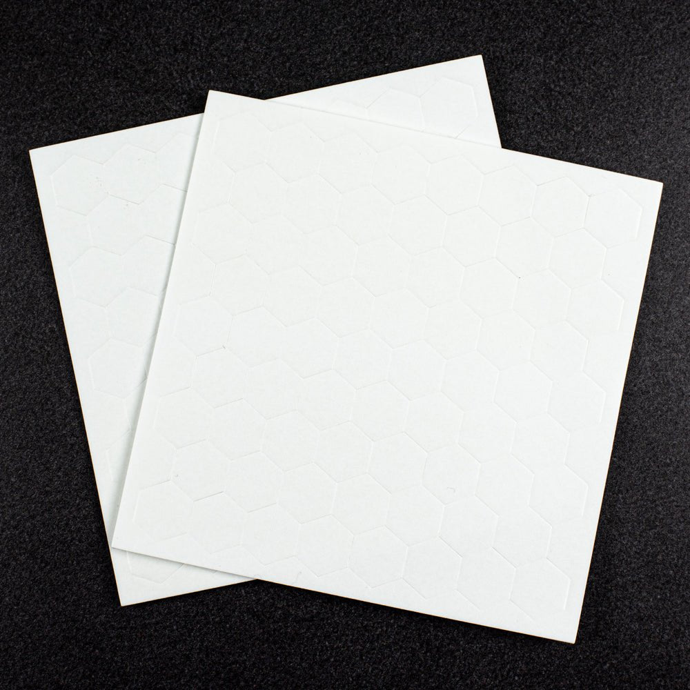 Bee Creative 1/2" White Honeycomb Foam - 136 Ultra Thin Hexagon Foam Dots | Double - Sided Adhesive | 1mm Thick - Honey Bee Stamps