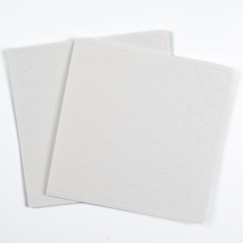 Bee Creative 1/2" White Honeycomb Foam - 136 Ultra Thin Hexagon Foam Dots | Double - Sided Adhesive | 1mm Thick - Honey Bee Stamps