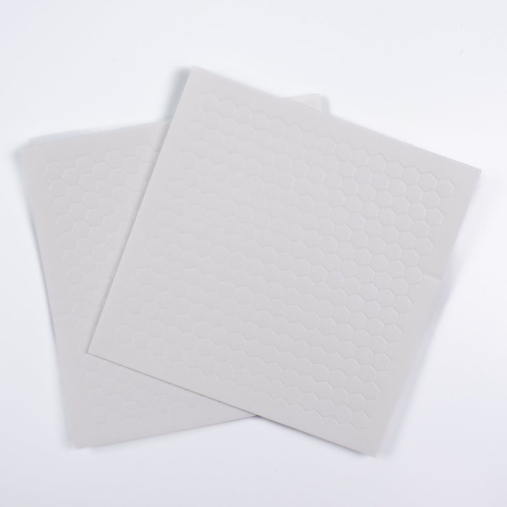Bee Creative 1/4" White Honeycomb Foam - 494 Ultra Thin Hexagon Foam Dots | Double - Sided Adhesive | 1mm Thick - Honey Bee Stamps