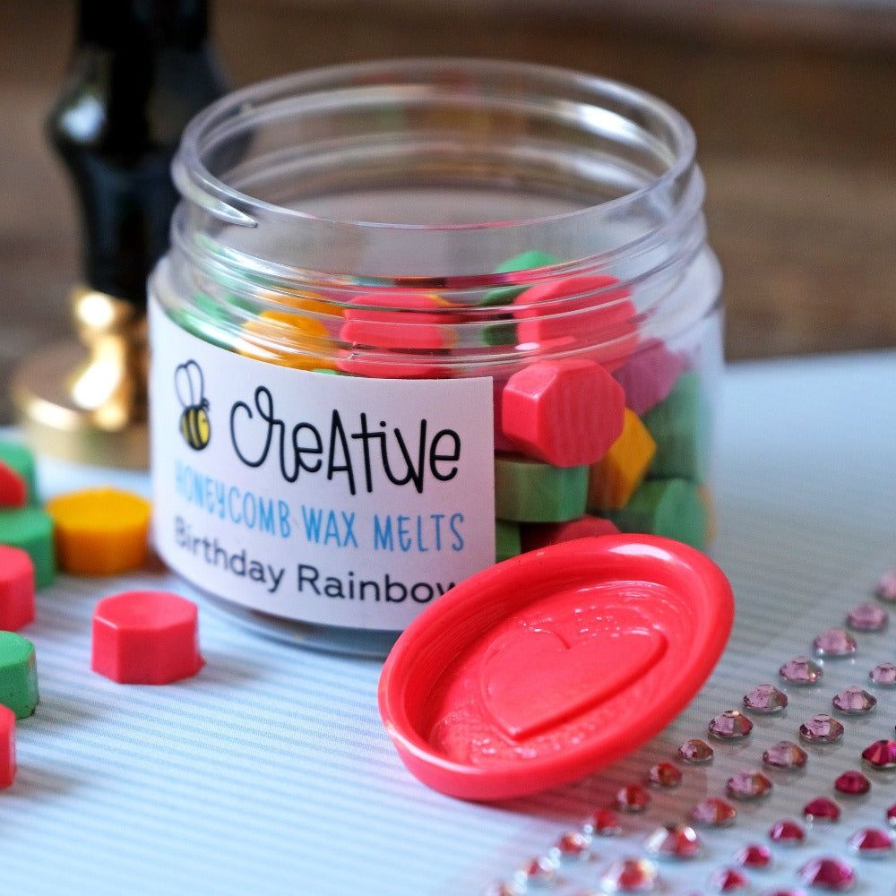Bee Creative Honeycomb Wax Melts - Birthday Rainbow - Honey Bee Stamps