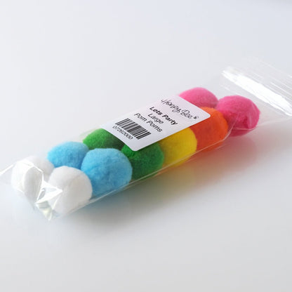 Bee Creative Large 1" Pom Poms 12 pk - Let's Party - Retiring - Honey Bee Stamps