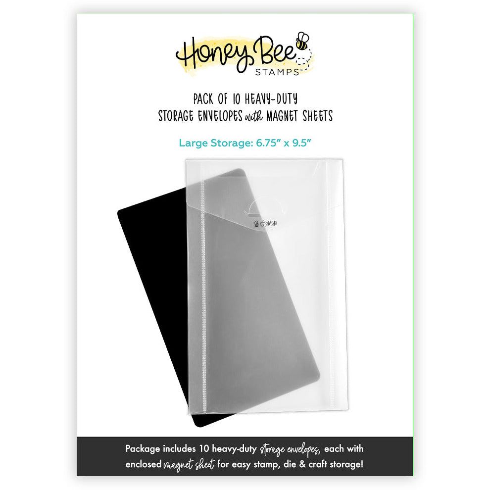 Bee Creative - Large Storage Pockets with Magnets 6" x 8 3/4" - Honey Bee Stamps