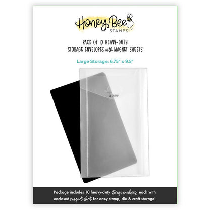 Bee Creative - Large Storage Pockets with Magnets 6" x 8 3/4" - Honey Bee Stamps