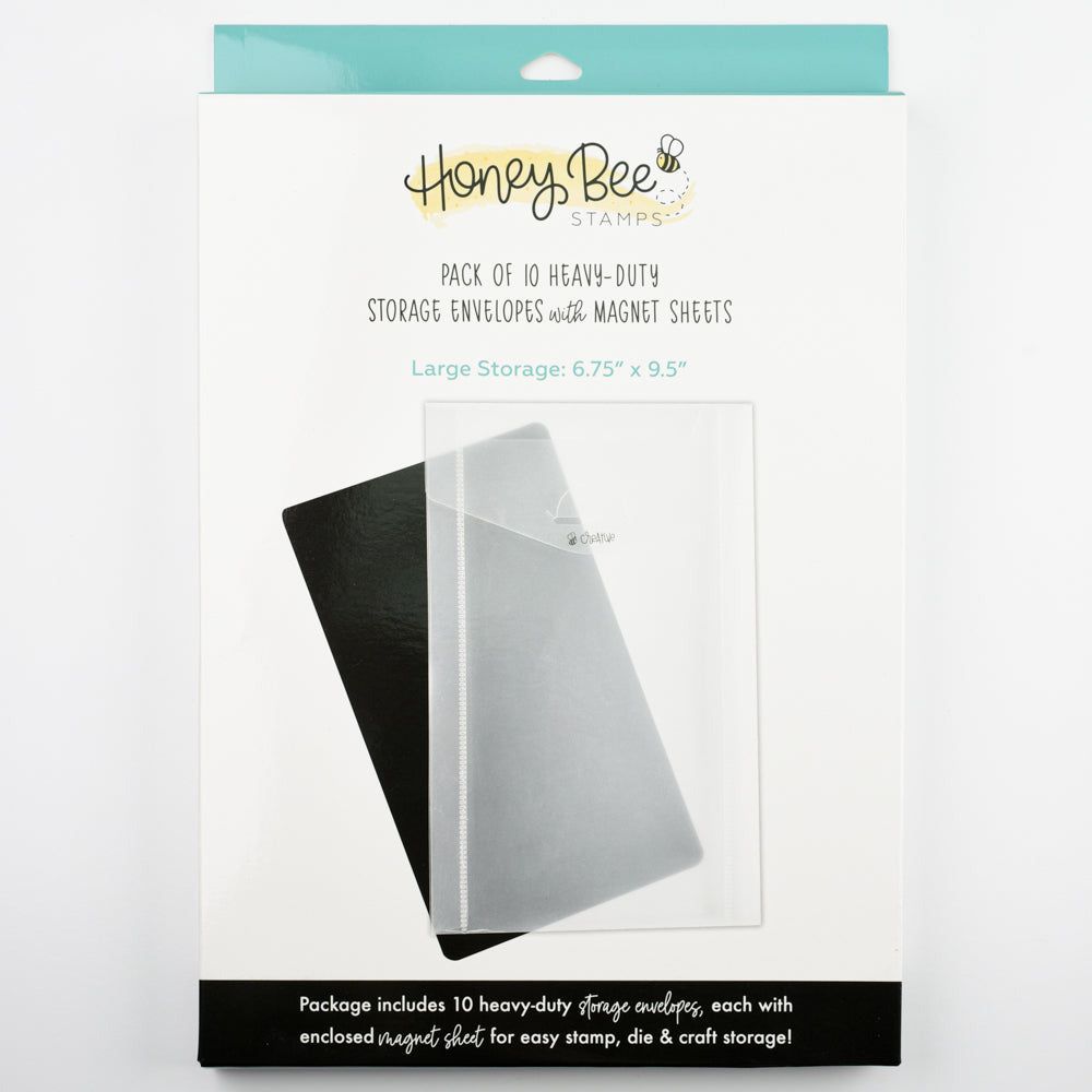 Bee Creative - Large Storage Pockets with Magnets 6" x 8 3/4" - Honey Bee Stamps