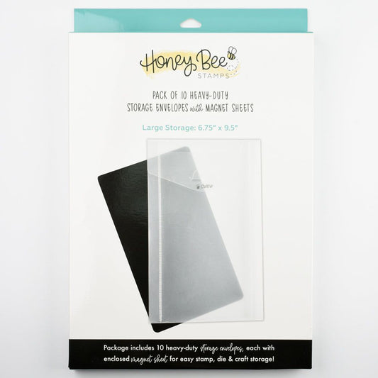 Bee Creative - Large Storage Pockets with Magnets 6" x 8 3/4" - Honey Bee Stamps