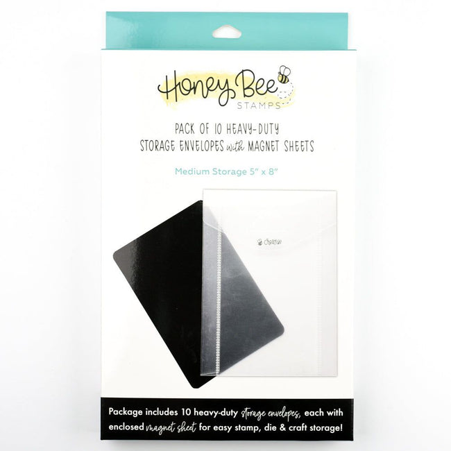 Bee Creative - Medium Storage Pockets with Magnets 5" x 8" - Honey Bee Stamps