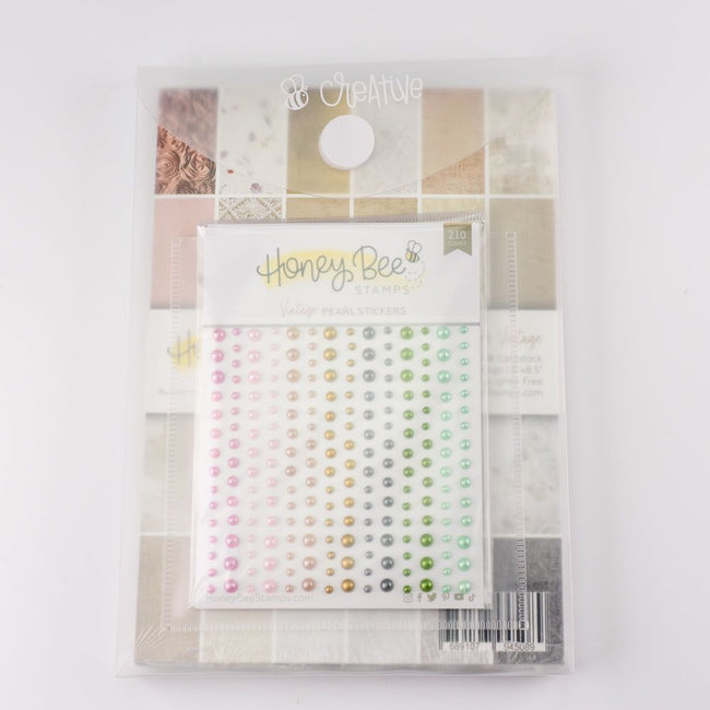 Bee Creative Paper and Embellishment Storage Pouch - Honey Bee Stamps