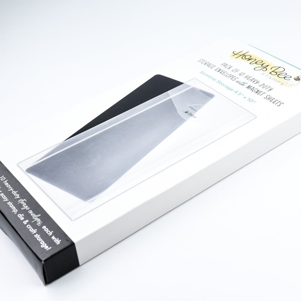 Bee Creative - Slimline Storage Pockets with Magnets 3 3/4" x 9 1/4" - Honey Bee Stamps