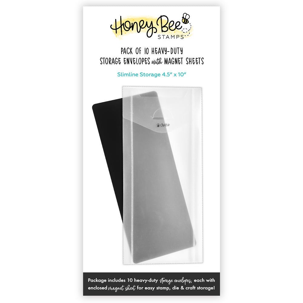 Bee Creative - Slimline Storage Pockets with Magnets 3 3/4" x 9 1/4" - Honey Bee Stamps