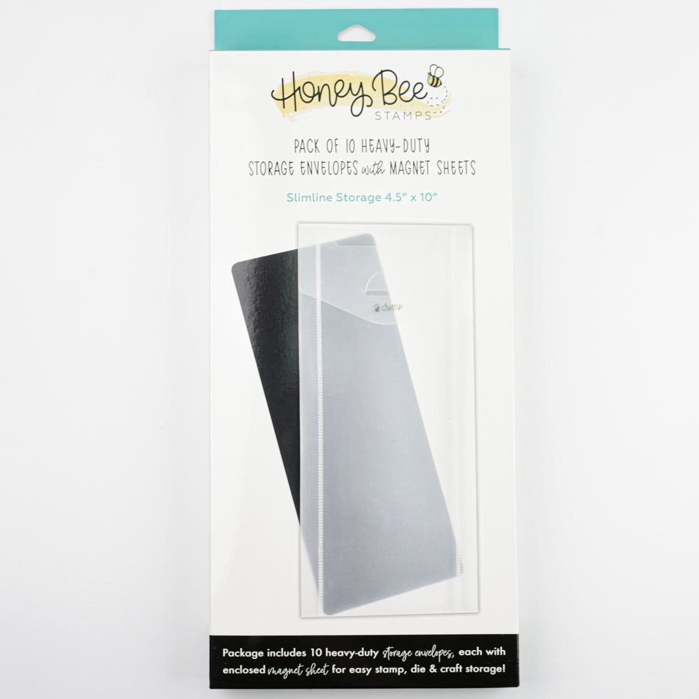 Bee Creative - Slimline Storage Pockets with Magnets 3 3/4" x 9 1/4" - Honey Bee Stamps