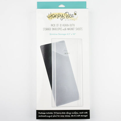 Bee Creative - Slimline Storage Pockets with Magnets 3 3/4" x 9 1/4" - Honey Bee Stamps