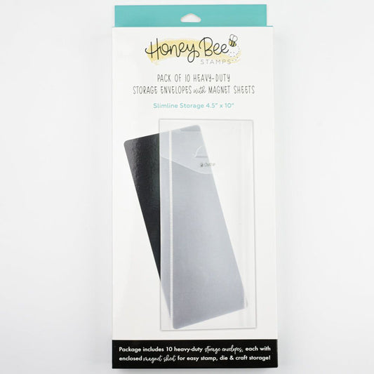 Bee Creative - Slimline Storage Pockets with Magnets 3 3/4" x 9 1/4" - Honey Bee Stamps