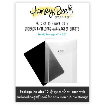 Bee Creative - Small Storage Pockets with Magnets 3 1/4" x 4 3/4" - Honey Bee Stamps