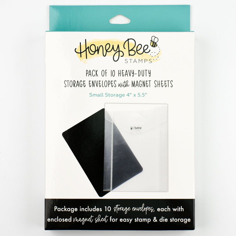 Bee Creative - Small Storage Pockets with Magnets 3 1/4" x 4 3/4" - Honey Bee Stamps