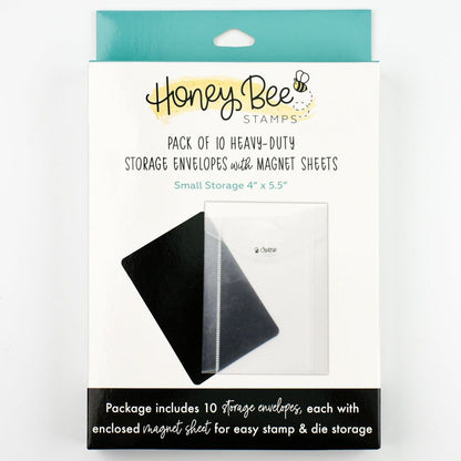 Bee Creative - Small Storage Pockets with Magnets 3 1/4" x 4 3/4" - Honey Bee Stamps