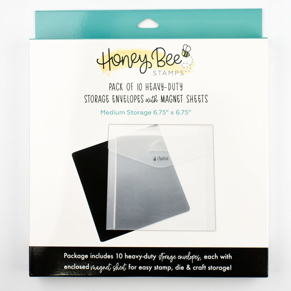 Bee Creative - Square Storage Pockets with Magnets 6" x 6" - Honey Bee Stamps