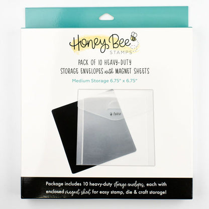 Bee Creative - Square Storage Pockets with Magnets 6" x 6" - Honey Bee Stamps