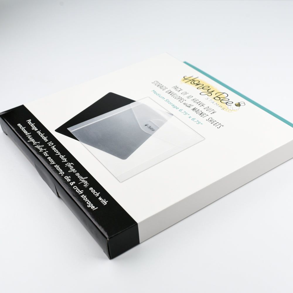 Bee Creative - Square Storage Pockets with Magnets 6" x 6" - Honey Bee Stamps