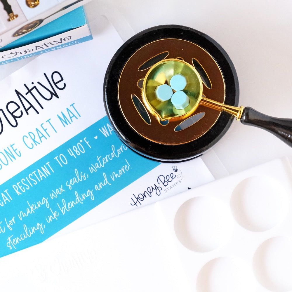 Bee Creative - Wax Melting Spoon for Creating Wax Seals - Honey Bee Stamps