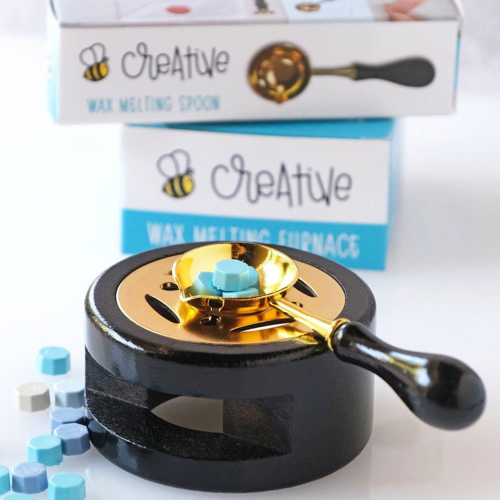 Bee Creative - Wax Melting Spoon for Creating Wax Seals - Honey Bee Stamps