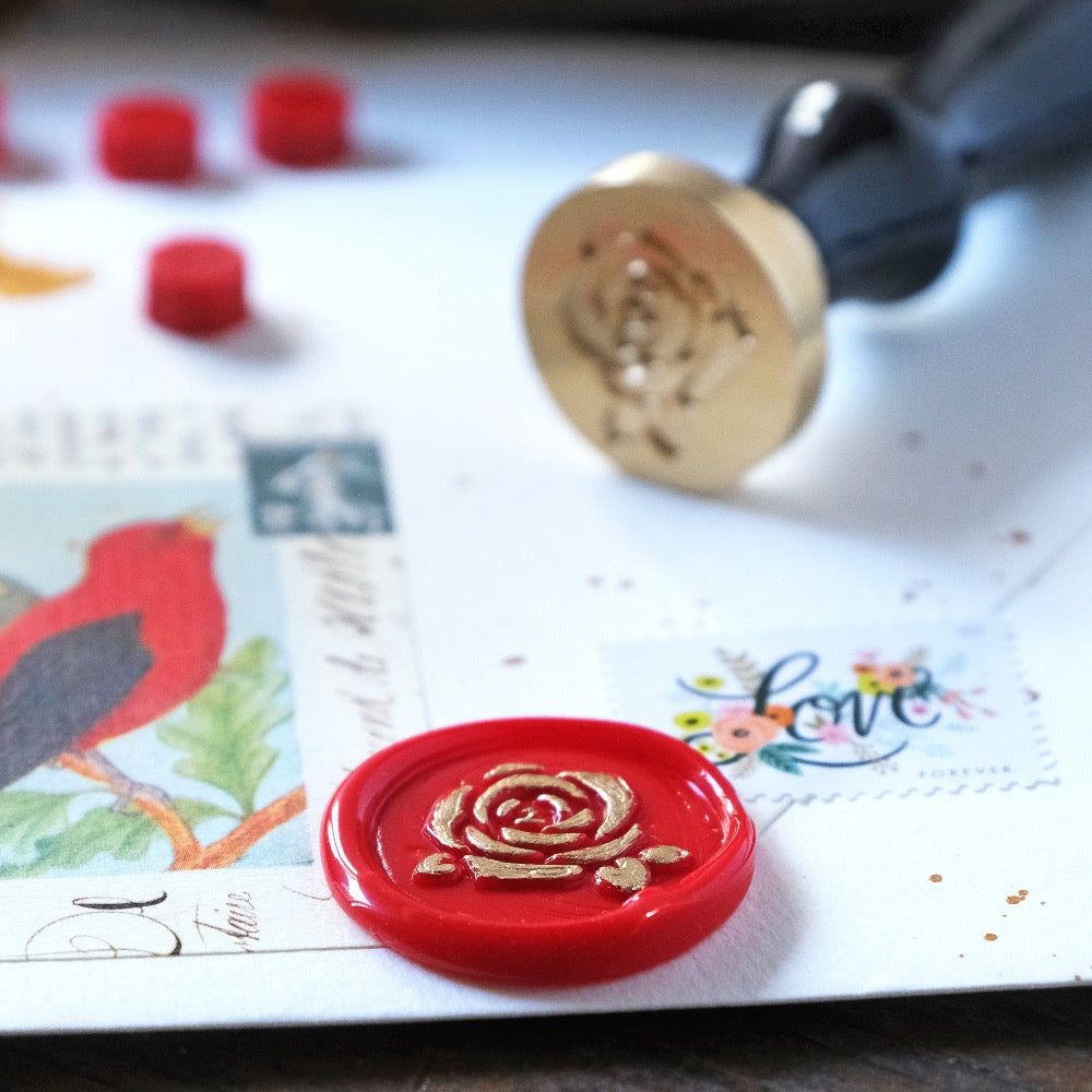 Bee Creative Wax Stamper - Rose - Honey Bee Stamps