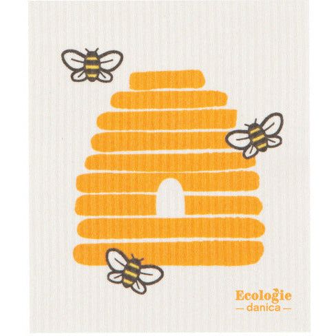 Bee Hive Swedish Sponge Cloth - Honey Bee Stamps