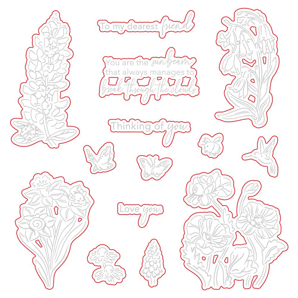 Bees & Bonnets - Honey Cuts - Coordinating Dies - Honey Bee Stamps