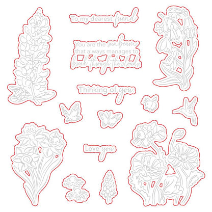 Bees & Bonnets - Honey Cuts - Coordinating Dies - Honey Bee Stamps