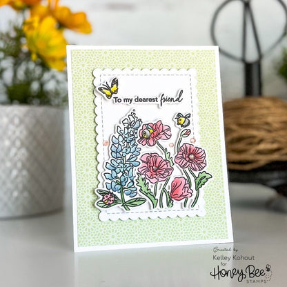 Bees & Bonnets - Set of 5 - 6"x6" Coordinating Stencils - Honey Bee Stamps