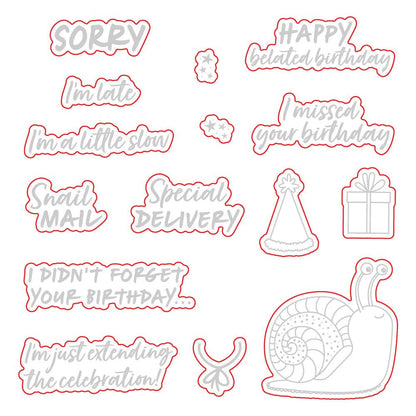 Belated Birthday - Honey Cuts - Coordinating Dies - Honey Bee Stamps