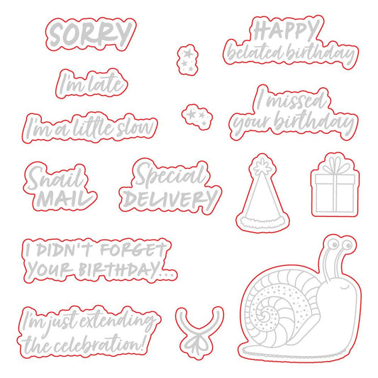 Belated Birthday - Honey Cuts - Coordinating Dies - Honey Bee Stamps