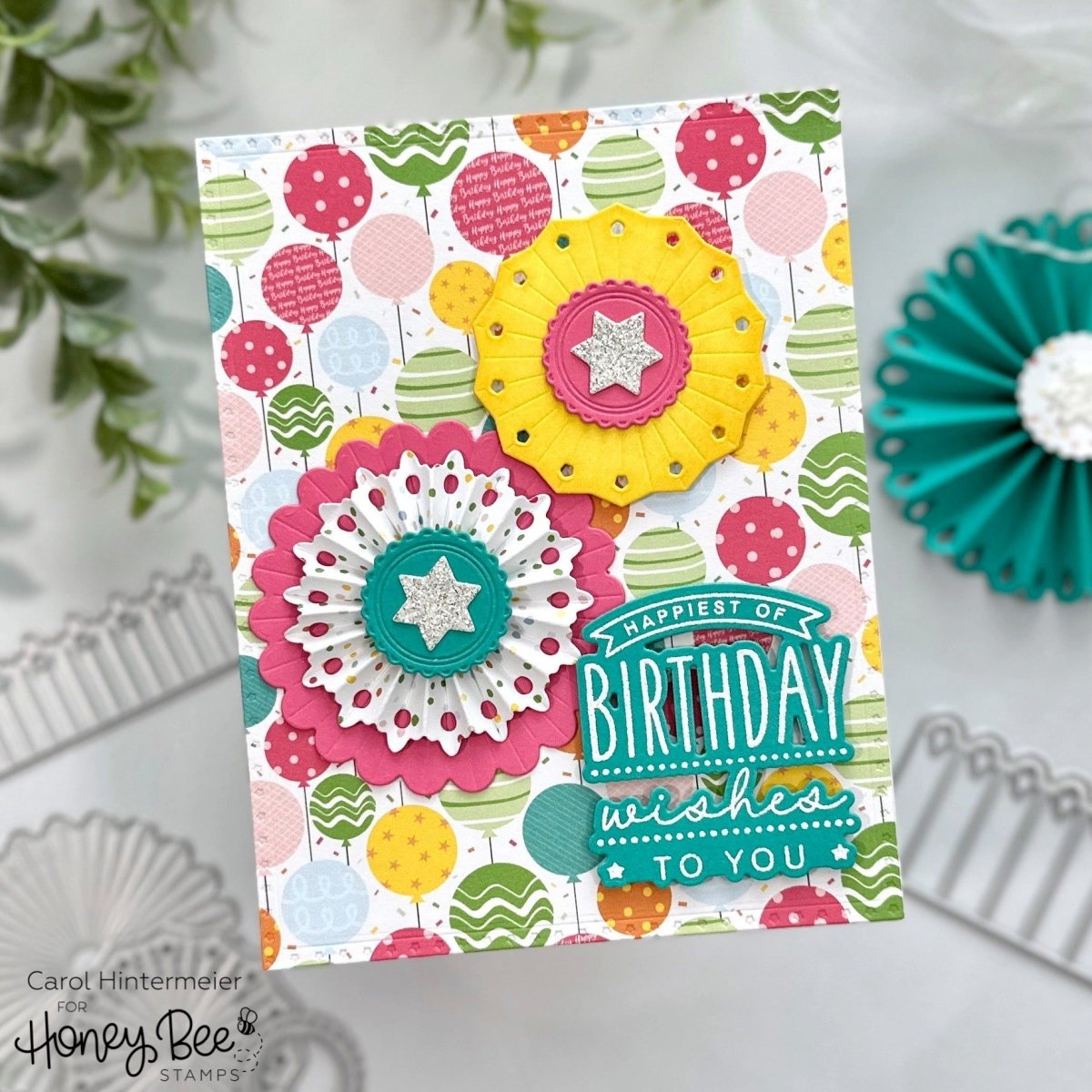 Big Bold Birthday - 4x4 Photopolymer Stamp Set - Honey Bee Stamps