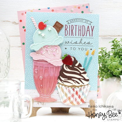 Big Bold Birthday - 4x4 Photopolymer Stamp Set - Honey Bee Stamps