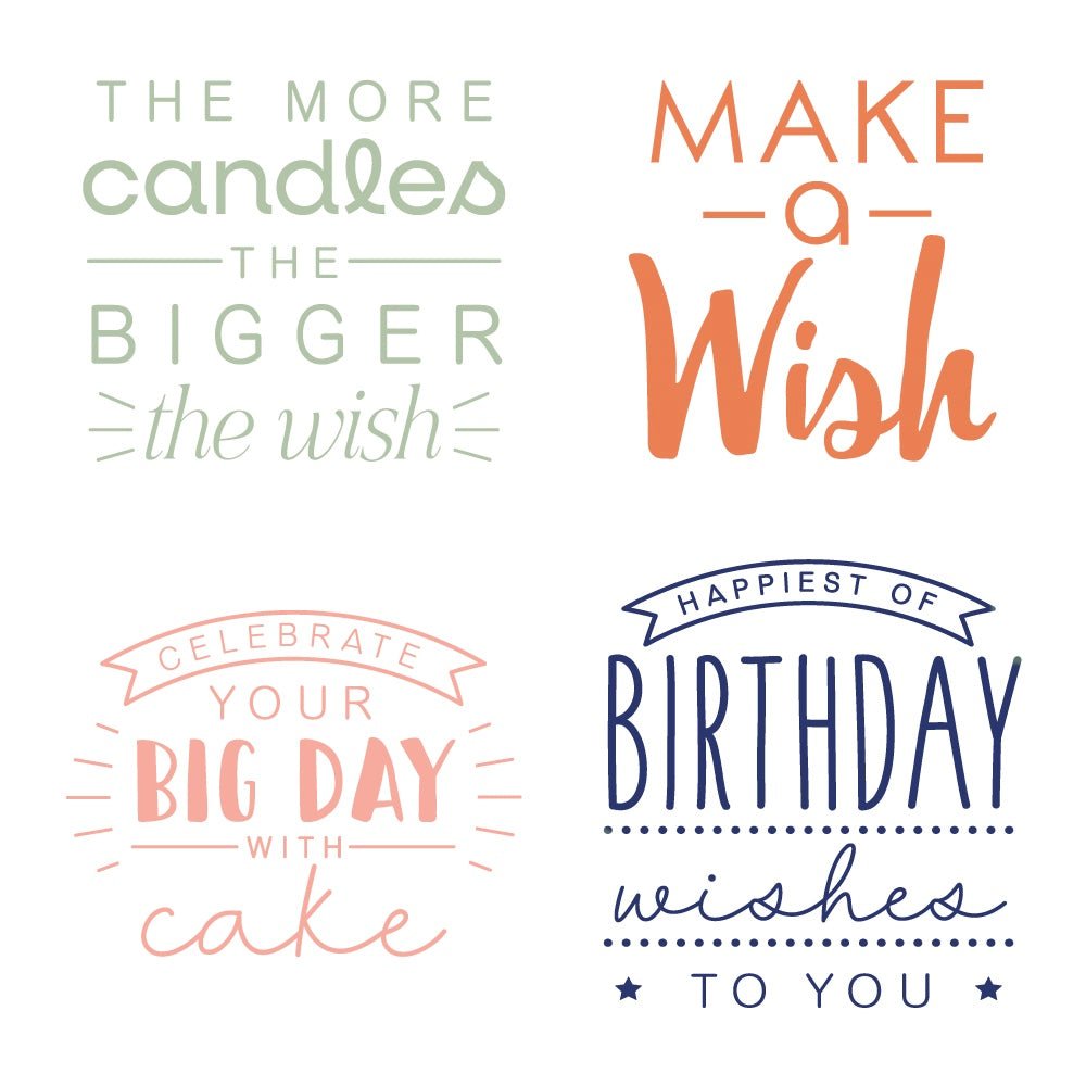 Big Bold Birthday - 4x4 Photopolymer Stamp Set - Honey Bee Stamps