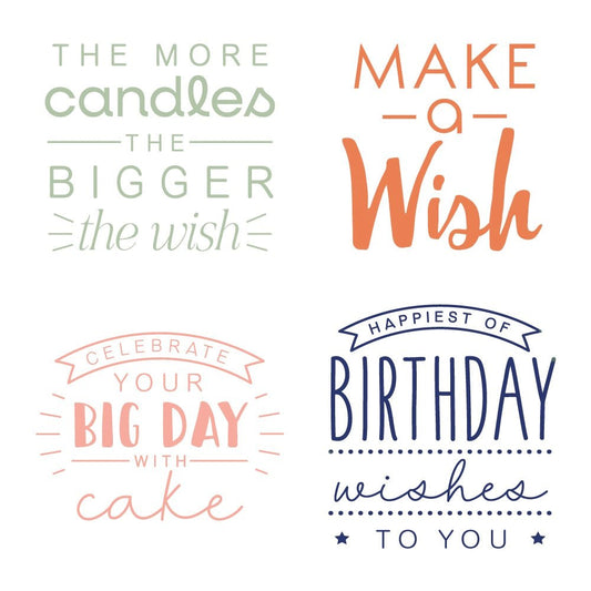 Big Bold Birthday - 4x4 Photopolymer Stamp Set - Honey Bee Stamps