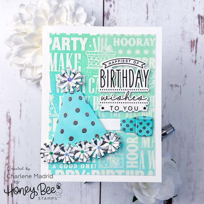 Big Bold Birthday - 4x4 Photopolymer Stamp Set - Honey Bee Stamps