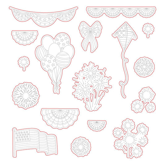 Big Pickup: Americana Add - on - Honey Cuts - Coordinating Dies - Honey Bee Stamps