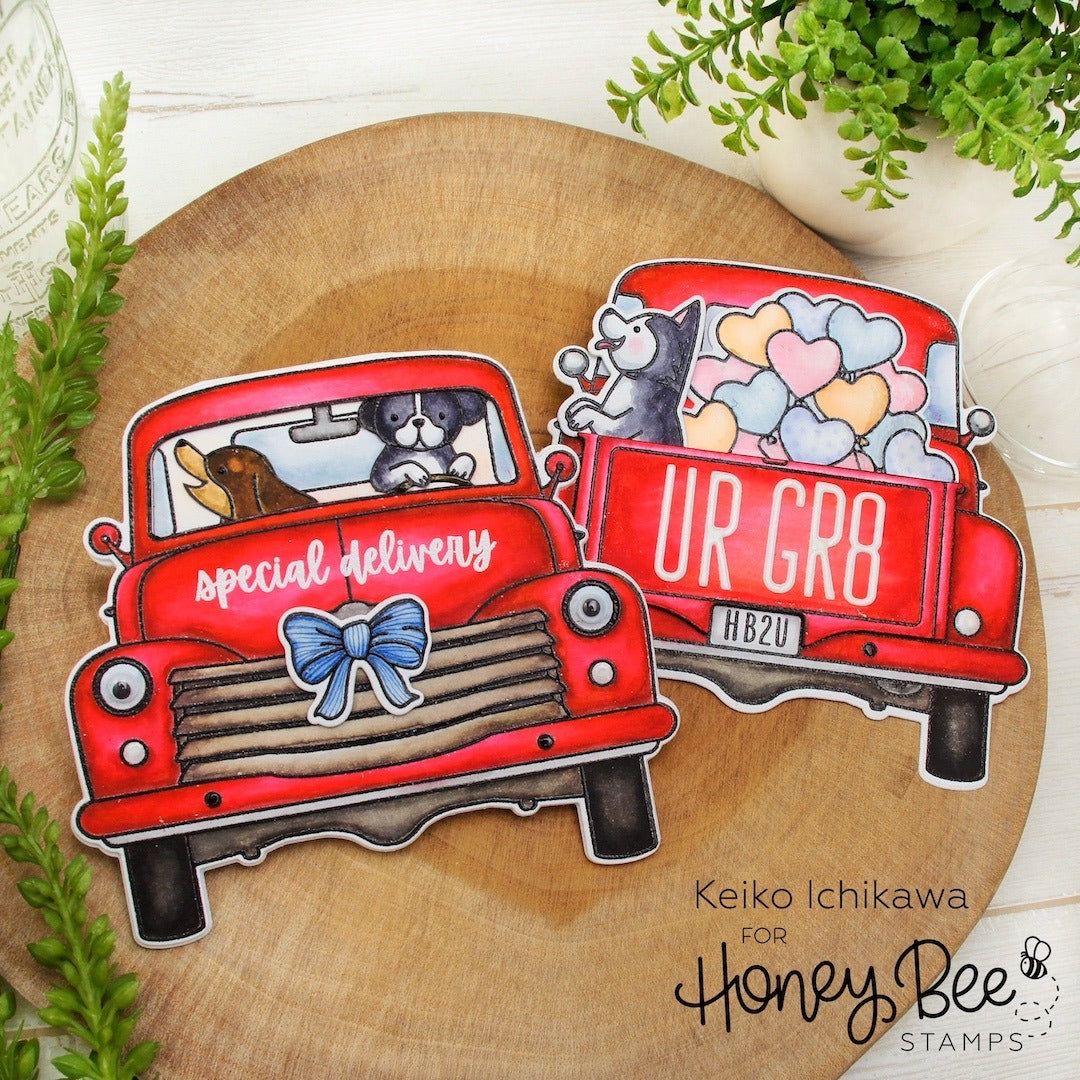 Big Pickup Cab - 6x6 Photopolymer Stamp Set - Honey Bee Stamps