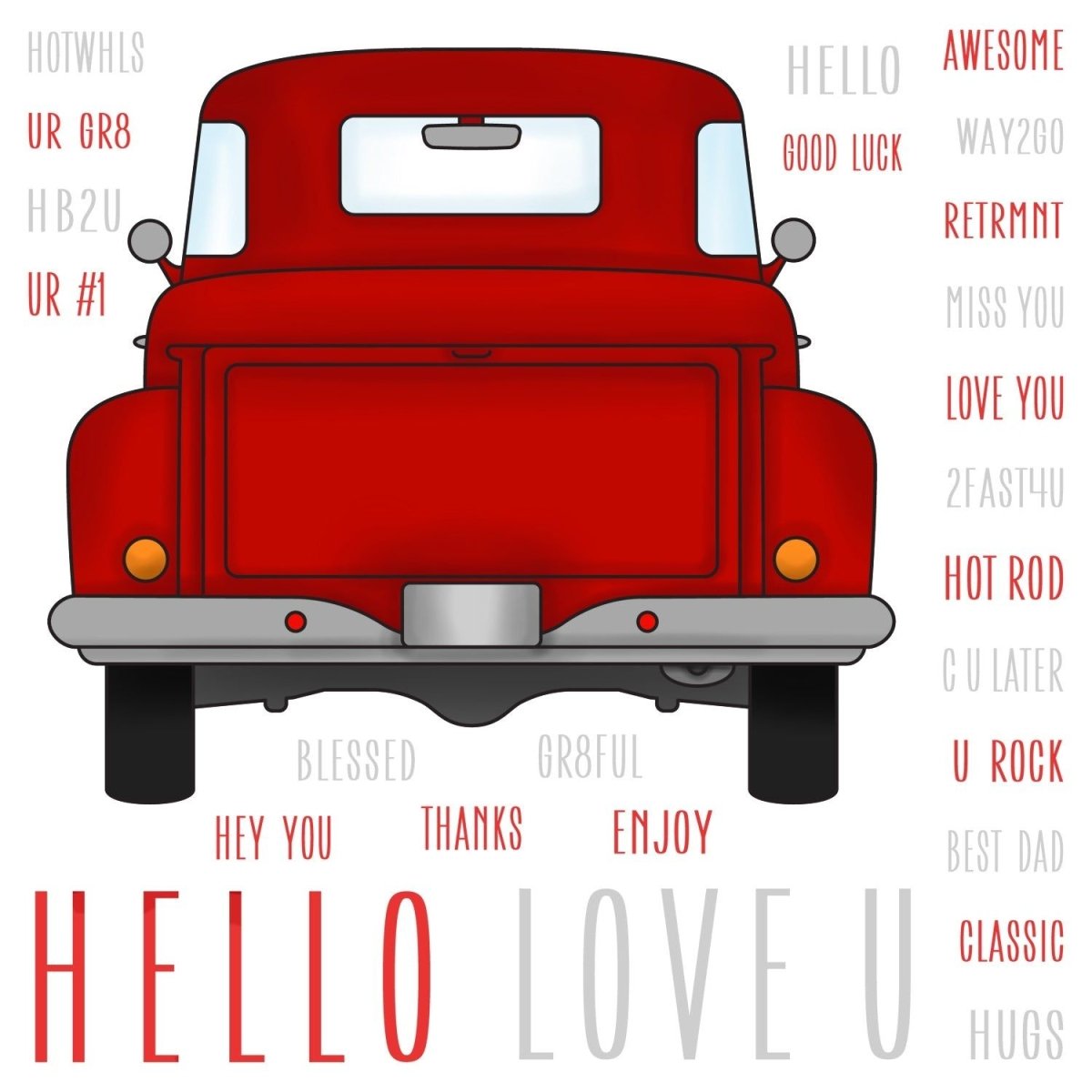 Big Pickup Tailgate - 6x6 Photopolymer Stamp Set - Honey Bee Stamps