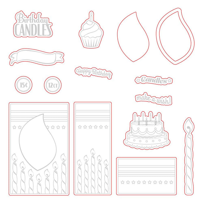 Birthday Candle VGCB Add-On - Honey Cuts - Honey Bee Stamps