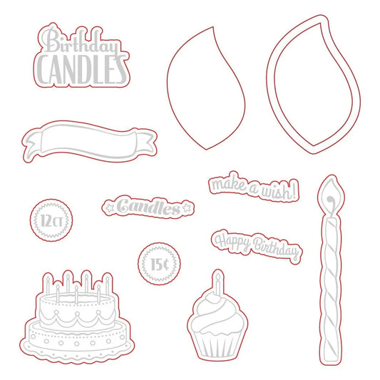 Birthday Candle VGCB Add - On - Honey Cuts - Retiring - Honey Bee Stamps
