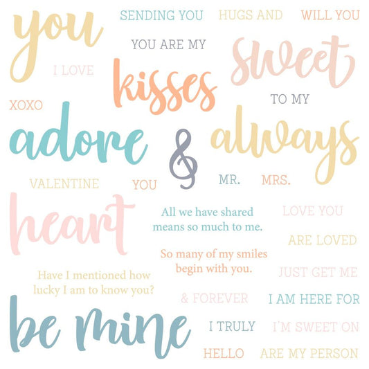 Bitty Buzzwords: Be Mine - 6x6 Photopolymer Stamp Set - Retiring - Honey Bee Stamps