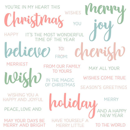 Bitty Buzzwords: Holidays - 6x6 Photopolymer Stamp Set - Honey Bee Stamps