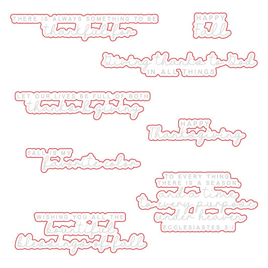 Blessings Of Fall - Honey Cuts - Coordinating Dies - Honey Bee Stamps