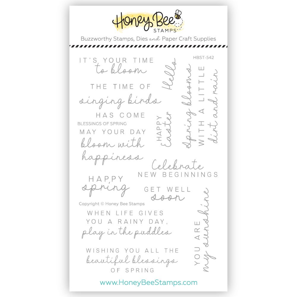Blessings Of Spring - 4x6 Photopolymer Stamp Set - Honey Bee Stamps