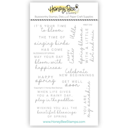 Blessings Of Spring - 4x6 Photopolymer Stamp Set - Honey Bee Stamps